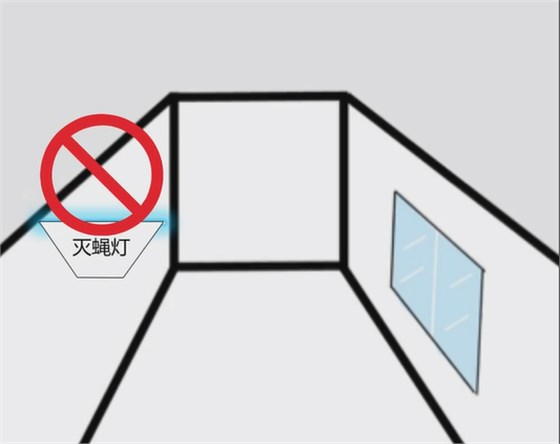 粘捕式滅蠅燈避免正對(duì)門(mén)窗